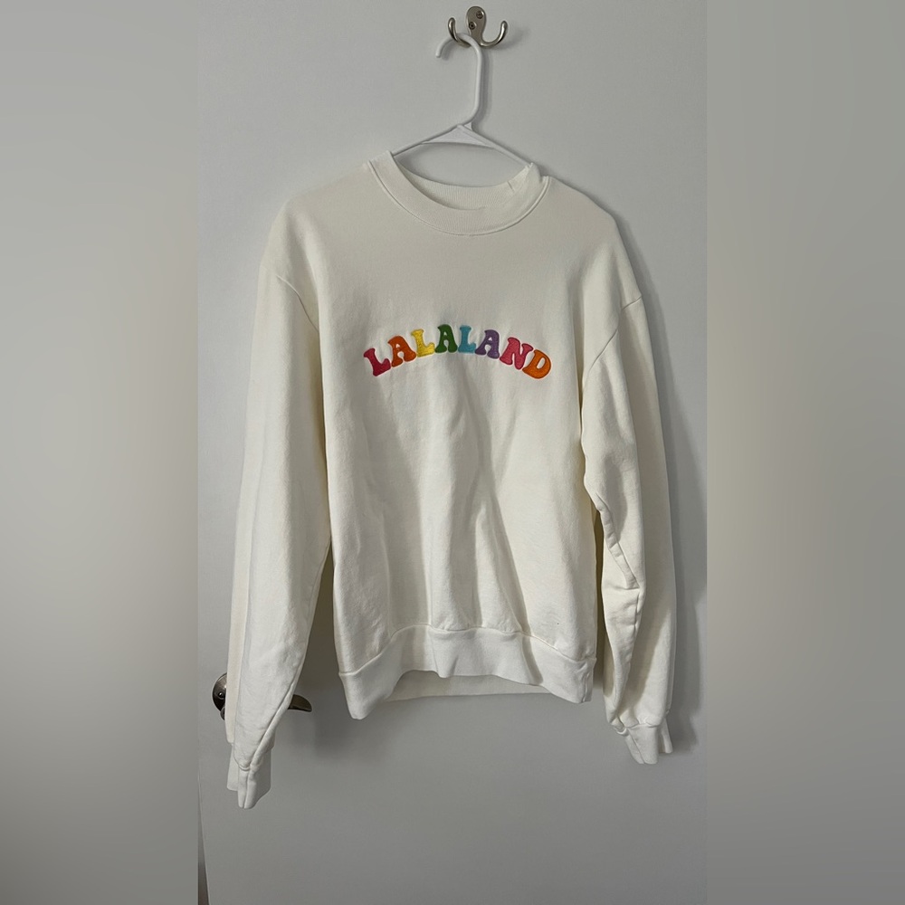NWOT La La Land Kind Cafe Rainbow Crewneck Sweatshirt